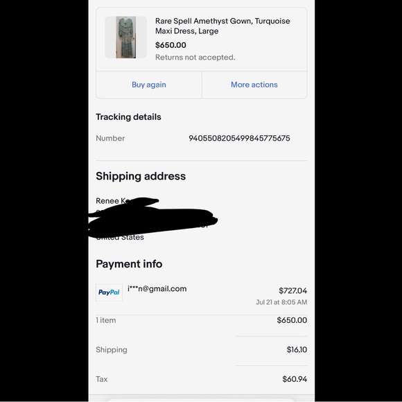 Spell Fp turquoise amethyst gown L - Picture 12 of 13